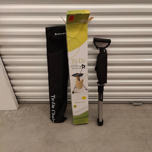 Chaise Pliante Portable STEP2GOLD Ta-Da Série 1 – Noir, Pour Randonnée Ou Trekking